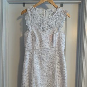 Lily Pulitzer white lace dress.